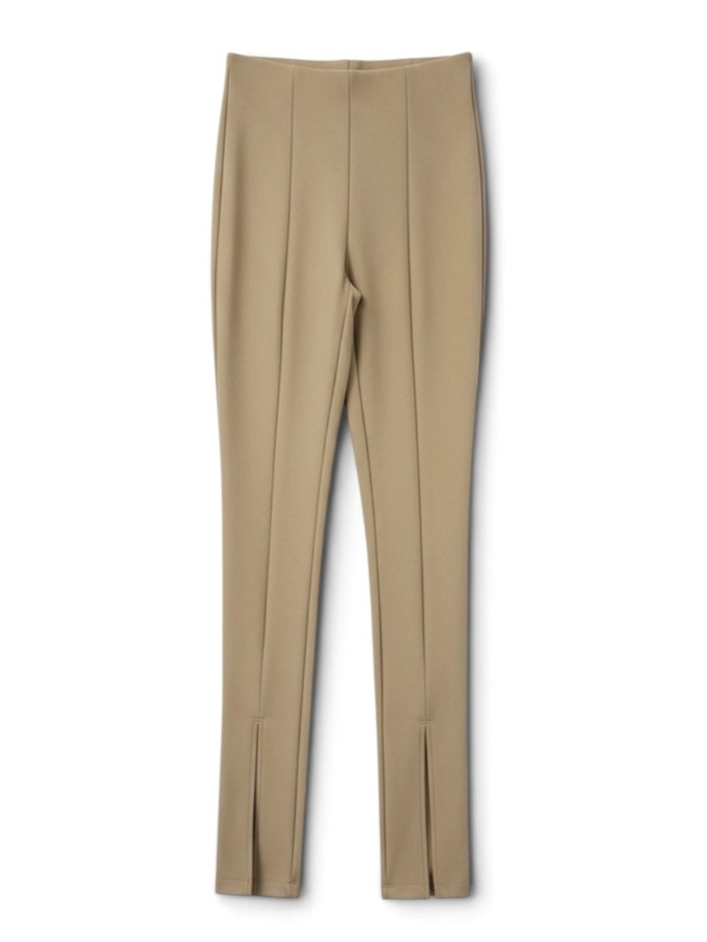 Zara Split Leg Hi-Rise Pull-On Legging Tan Women’s Size Small NWT - Picture 4 of 12